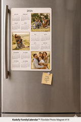 Kadofy FamilyCalendar™ Flexible Photo Magnet