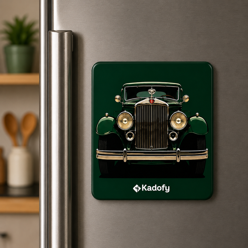 Emerald Prestige elegant green fridge magnet