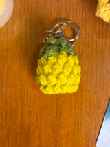 Crochet Pineapple Keychain – Handmade Fruit Bag Charm